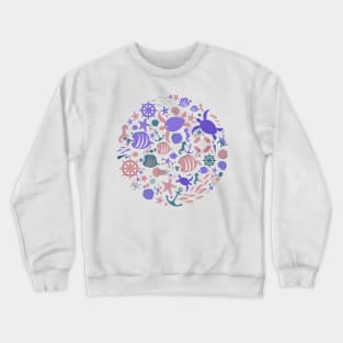 Save The Ocean Keep The Sea Plastic Free Turtle Scene Crewneck Sweatshirt